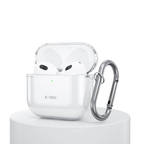 Силиконов Калъф за Apple Airpods 4, Tech-Protect FlexAir Clear Case, Прозрачен (3)