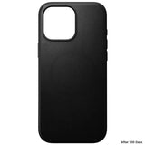 Magsafe Калъф от Естествена Кожа за iPhone 16 Pro, Nomad Modern Leather Case, Черен (4)