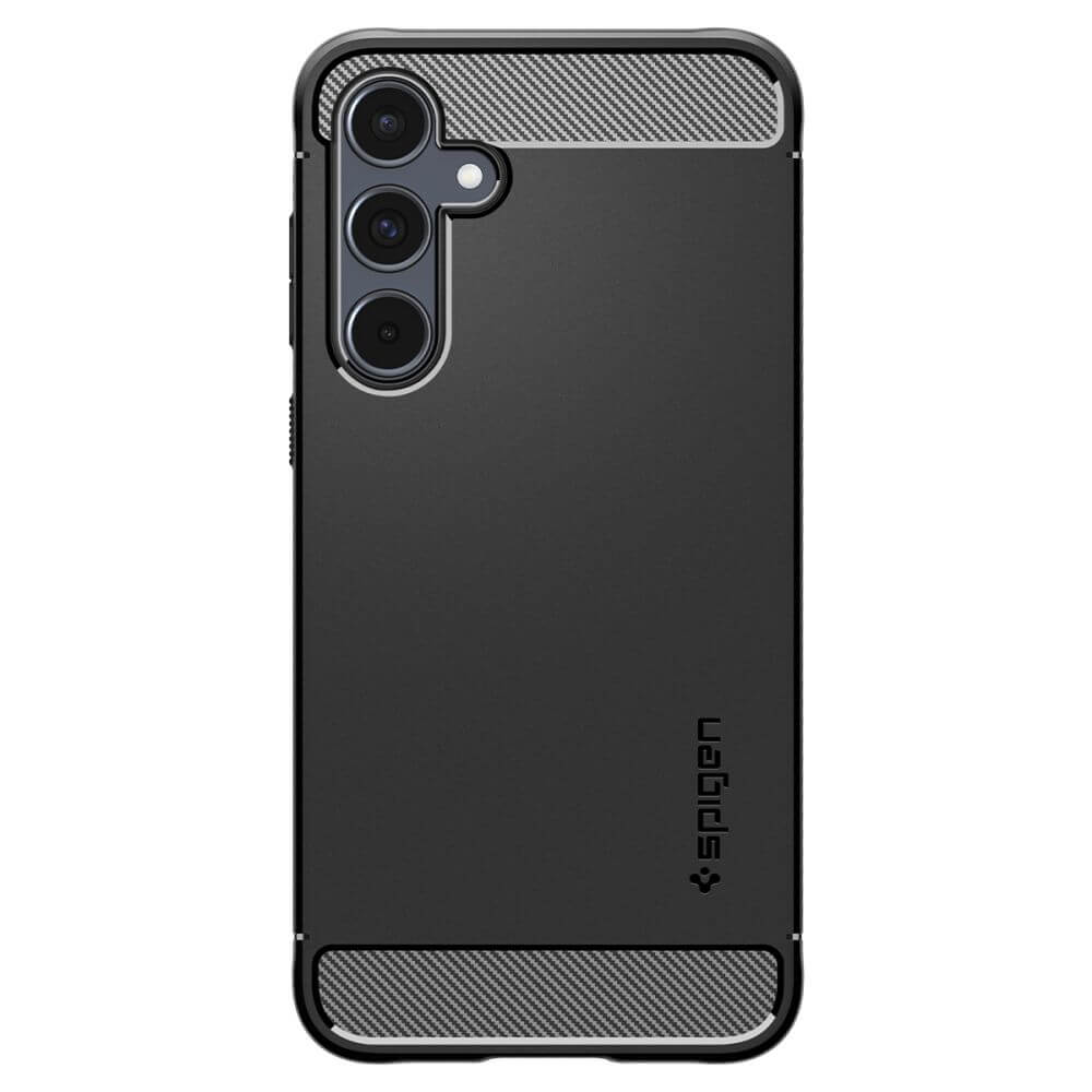 Противоударен Силиконов Калъф за Samsung A16, Spigen Rugged Armor Case, Черен (2)
