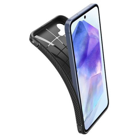Противоударен Силиконов Калъф за Samsung A16, Spigen Rugged Armor Case, Черен (6)