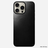 Magsafe Кожен Калъф-Подложка за iPhone 16 Pro Max, Nomad Leather Back Case, Черен (5)
