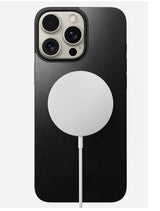 Magsafe Кожен Калъф-Подложка за iPhone 16 Pro Max, Nomad Leather Back Case, Черен (3)