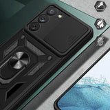 Калъф с Предпазител за Камера и Стойка за Samsung A05s, Tech-Protect Kickstand Pro Case, Черен (3)