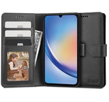 Кожен Калъф с Джобове за Samsung A05s, Tech-Protect Wallet Book Case, Черен