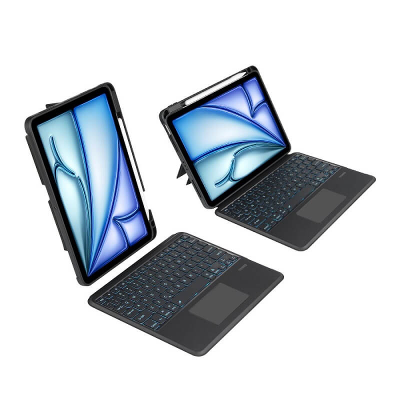Калъф с Клавиатура за iPad Air 11" 2026-2020, Tech-Protect SC Pen Magnetic Keyboard Case, Черен (7)