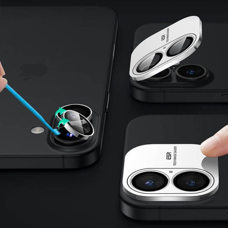 Протектор за Камерата на iPhone 16, ESR Armorite Camera Ring Glass, Прозрачен (5)