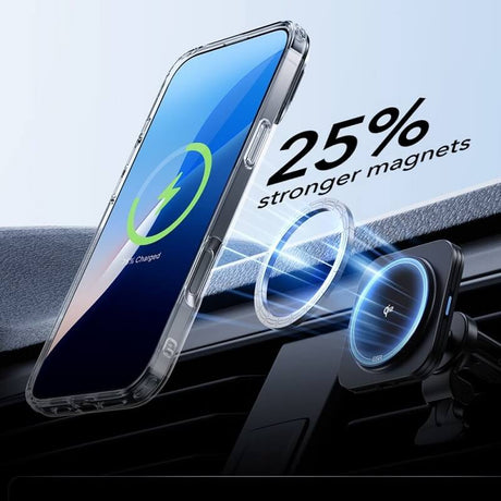 Magsafe Калъф и Протектор за iPhone 16 Pro, ESR Classic Hybrid Kickstand Magnetic Case, Прозрачен (2)