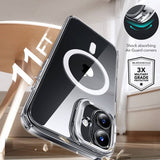 Magsafe Калъф и Протектор за iPhone 16, ESR Classic Hybrid Kickstand Magnetic Case, Прозрачен (3)