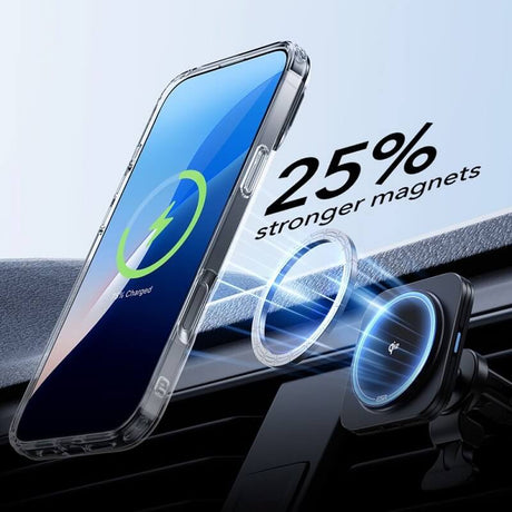Magsafe Калъф и Протектор за iPhone 16, ESR Classic Hybrid Kickstand Magnetic Case, Прозрачен (2)
