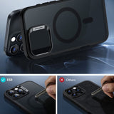 Magsafe Калъф и Протектор за iPhone 16 Pro, ESR Classic Hybrid Magnetic Set Case, Черен (2)