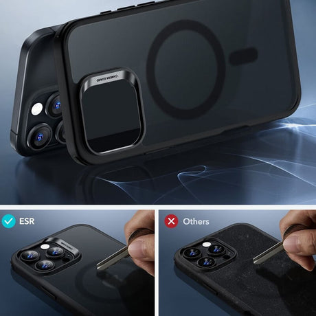 Magsafe Калъф и Протектор за iPhone 16 Pro, ESR Classic Hybrid Magnetic Set Case, Черен (2)