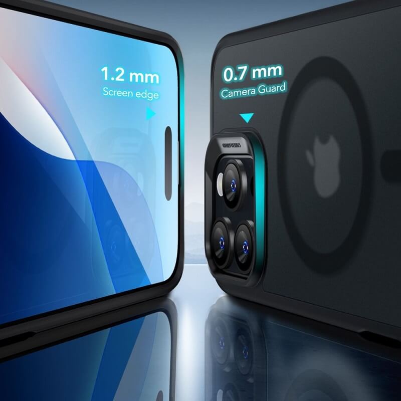 Magsafe Калъф и Протектор за iPhone 16 Pro, ESR Classic Hybrid Magnetic Set Case, Черен (3)