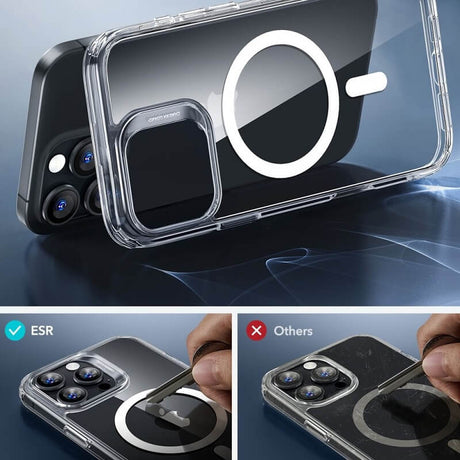 Magsafe Калъф и Протектор за iPhone 16 Pro Max, ESR Classic Hybrid Magnetic Case, Прозрачен (5)