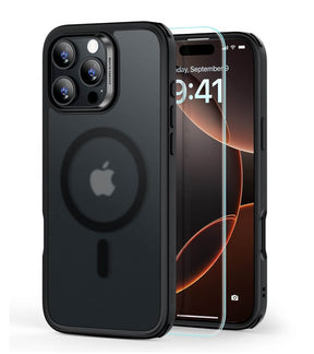 Magsafe Калъф и Протектор за iPhone 16 Pro Max, ESR Classic Hybrid Magnetic Case, Черен
