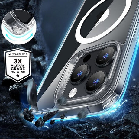 Magsafe Калъф и Протектор за iPhone 16 Pro Max, ESR Classic Hybrid Magnetic Case, Прозрачен (2)