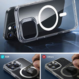 Magsafe Калъф и Протектор за iPhone 16 Pro, ESR Classic Hybrid Magnetic Set Case, Прозрачен (5)