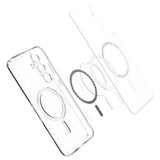 Magsafe Противоударен Калъф за Samsung S24 FE, Spigen Ultra Hybrid Case, Бял (5)