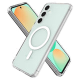 Magsafe Противоударен Калъф за Samsung S24 FE, Spigen Ultra Hybrid Case, Бял (4)