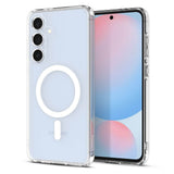 Magsafe Противоударен Калъф за Samsung S24 FE, Spigen Ultra Hybrid Case, Бял (6)