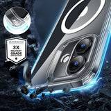 Magsafe Калъф и Протектор за iPhone 16, ESR Classic Hybrid Magnetic Set Case, Прозрачен (6)