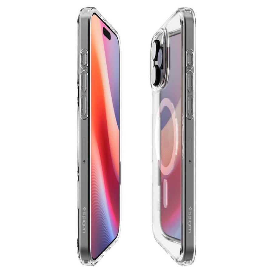 Magsafe Противоударен Калъф за iPhone 16 Pro Max, Spigen Ultra Hybrid T Case, Бял (7)