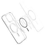 Magsafe Противоударен Калъф за iPhone 16 Pro Max, Spigen Ultra Hybrid T Case, Бял (6)