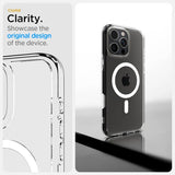 Magsafe Противоударен Калъф за iPhone 16 Pro Max, Spigen Ultra Hybrid T Case, Бял (8)