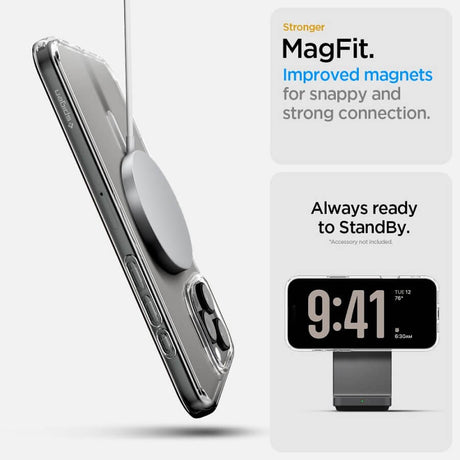 Magsafe Противоударен Калъф за iPhone 16 Pro Max, Spigen Ultra Hybrid T Case, Бял (10)