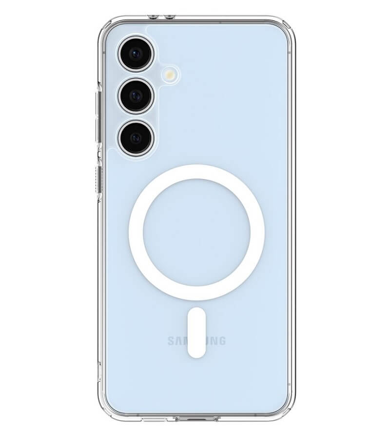 Magsafe Противоударен Калъф за Samsung S24 FE, Spigen Ultra Hybrid Case, Бял