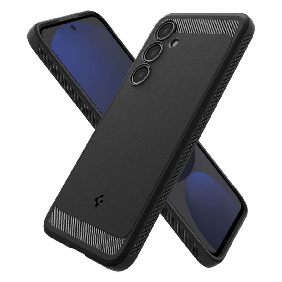 Противоударен Силиконов Калъф за Samsung S24 FE, Spigen Rugged Armor Case, Черен (7)