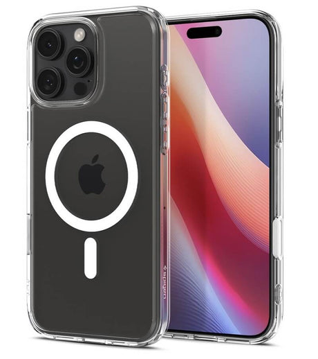 Magsafe Противоударен Калъф за iPhone 16 Pro Max, Spigen Ultra Hybrid T Case, Бял