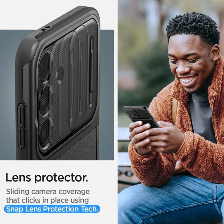 Калъф с Камерен Предпазител за Samsung S24 FE, Spigen Optik Armor Case, Черен (9)