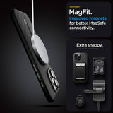 Magsafe Тънък Калъф за iPhone 16 Pro, Spigen Enzo Aramid Case, Черен (10)