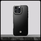 Magsafe Тънък Калъф за iPhone 16 Pro, Spigen Enzo Aramid Case, Черен (7)
