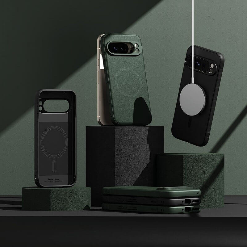 Magsafe Силиконов Калъф за Google Pixel 9 Pro XL, Ringke Onyx Case, Черен (6)