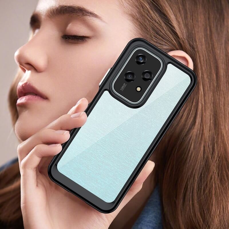Хибриден Калъф за Honor 200 Lite, GKK Acrylic Case, Черен (8)