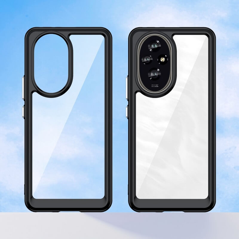 Хибриден Калъф за Honor 200 Pro, GKK Acrylic Case, Черен (2)