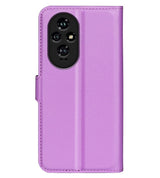 Кожен Калъф с Джобове за Honor 200 Pro, Wallet Book Case, Лилав (2)