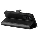 Кожен Калъф с Джобове за Honor 200, Wallet Book Case, Черен (5)