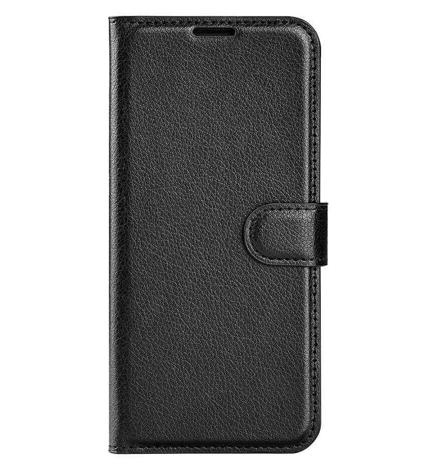 Кожен Калъф с Джобове за Honor 200, Wallet Book Case, Черен
