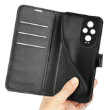 Кожен Калъф с Джобове за Honor 200 Pro, Wallet Book Case, Черен (6)