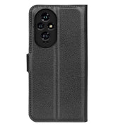 Кожен Калъф с Джобове за Honor 200 Pro, Wallet Book Case, Черен (2)