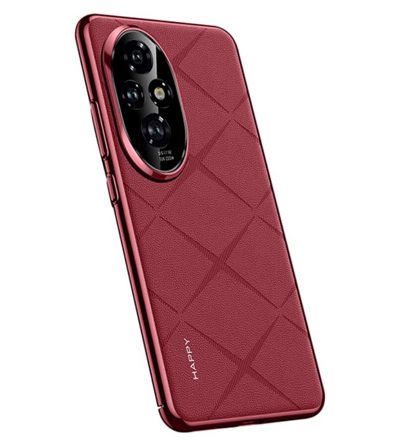 Кожен Калъф за Honor 200, Slim Leather Case, Червен