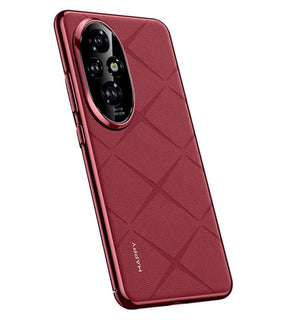 Кожен Калъф за Honor 200, Slim Leather Case, Червен