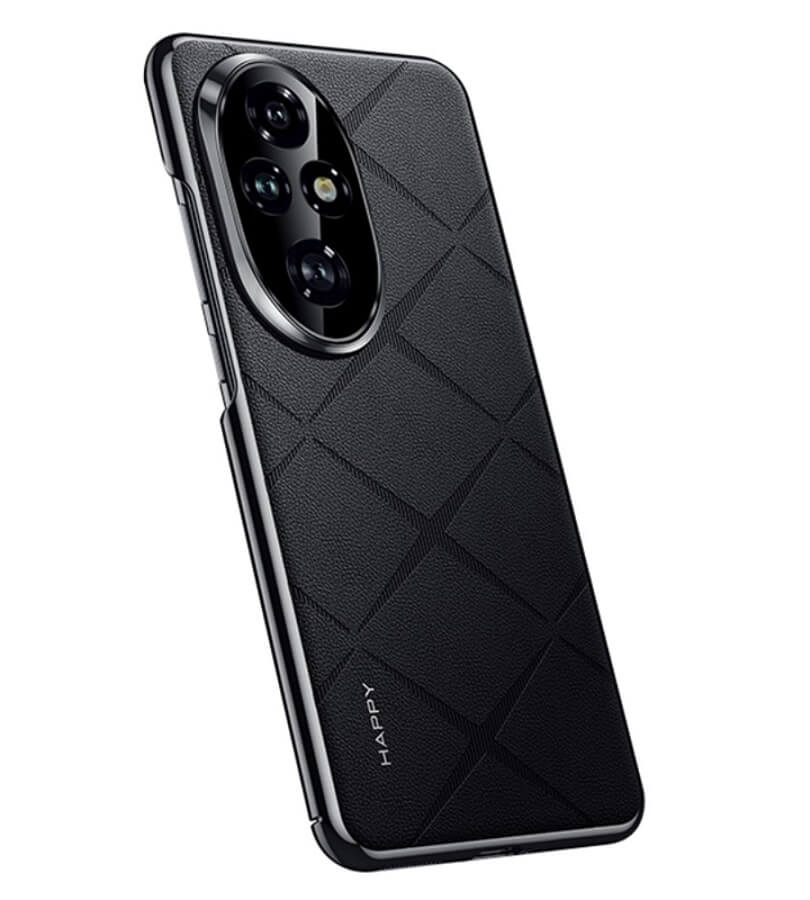 Кожен Калъф за Honor 200 Pro, Slim Leather Case, Черен