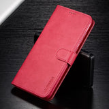 Кожен Калъф с Джобове за Samsung A70, Wallet Leather Book Case, Розов (5)
