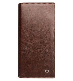 Кожен Калъф за Samsung Note 10 Plus, Qialino Book Case, Кафяв