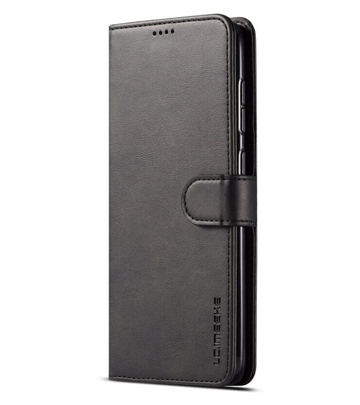 Кожен Калъф с Джобове за Samsung A70, Wallet Leather Book Case, Черен