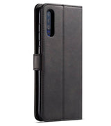Кожен Калъф с Джобове за Samsung A70, Wallet Leather Book Case, Черен (2)