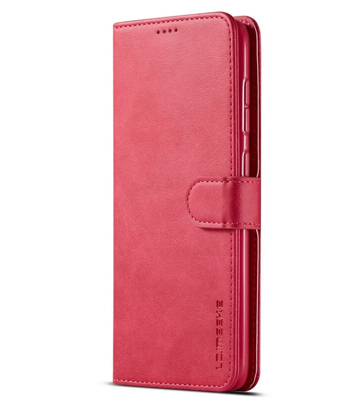Кожен Калъф с Джобове за Samsung A70, Wallet Leather Book Case, Розов